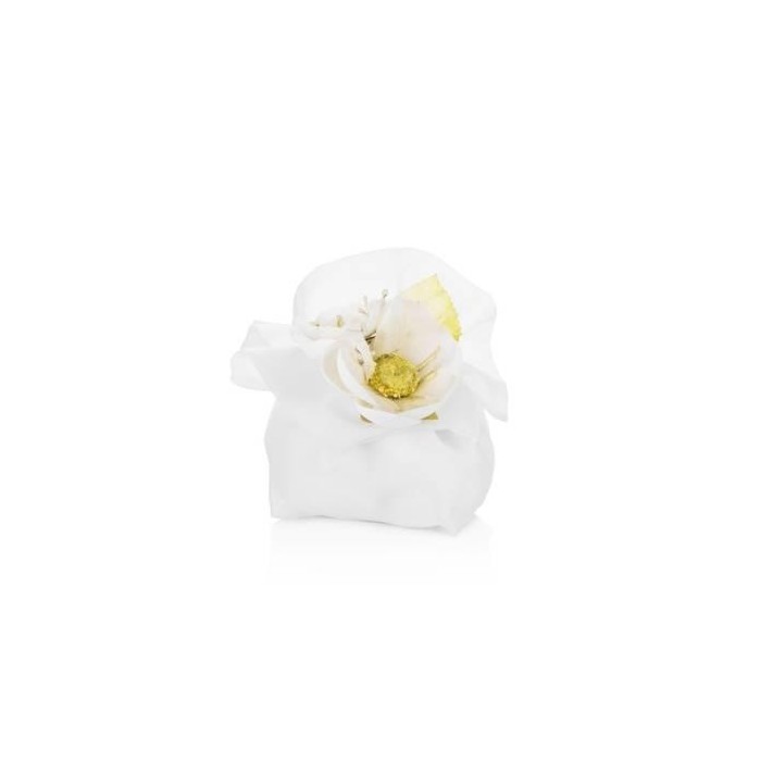 SACCHETTO BIANCO CFIORE PANNA